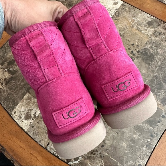 Authentic UGG Pink Leather Arden Boots - Picture 7 of 14